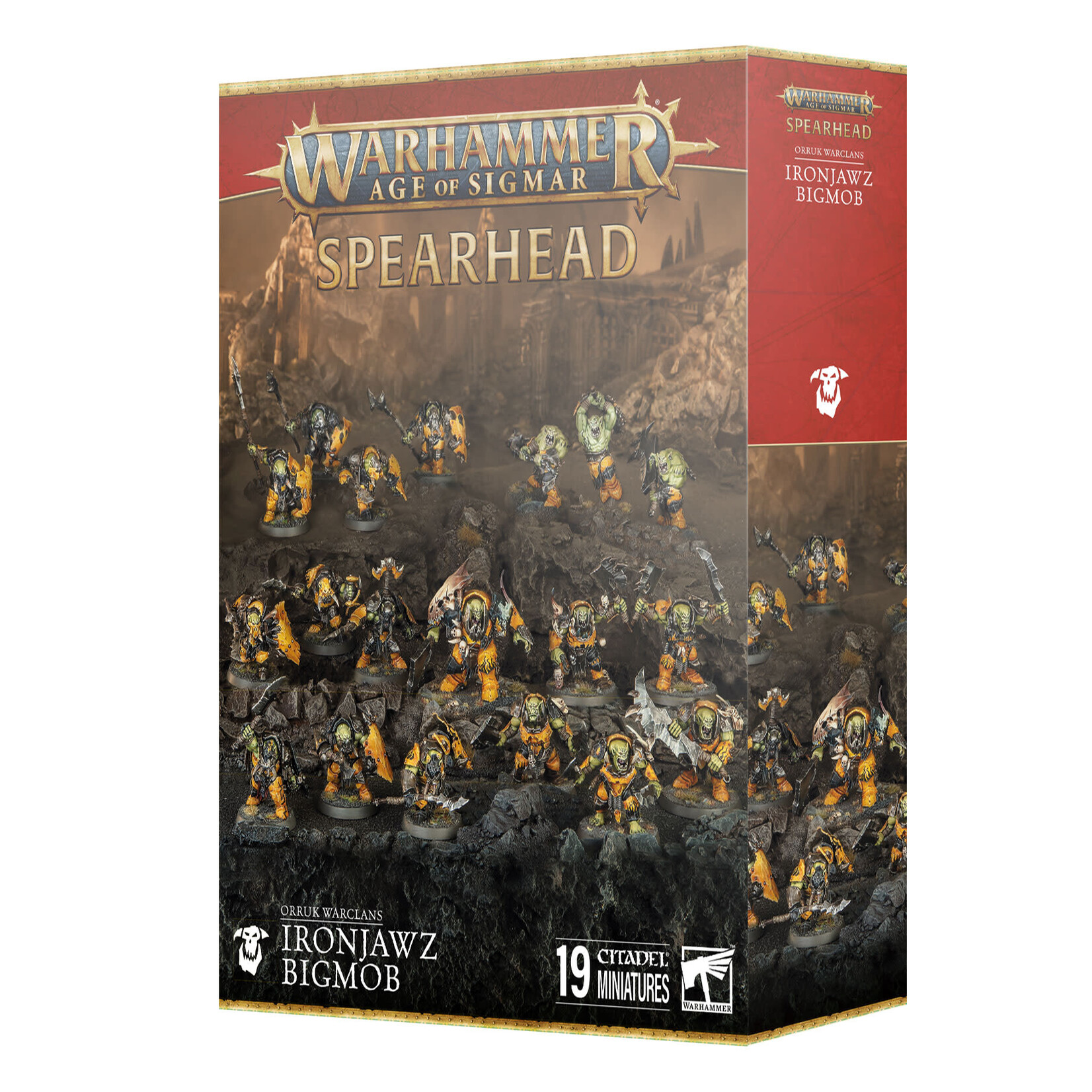 Games Workshop Warhammer Age of Sigmar Spearhead Orruk Warclans Ironjawz Bigmob