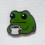 Strike Gently Co Coffee Frog Enamel Pin