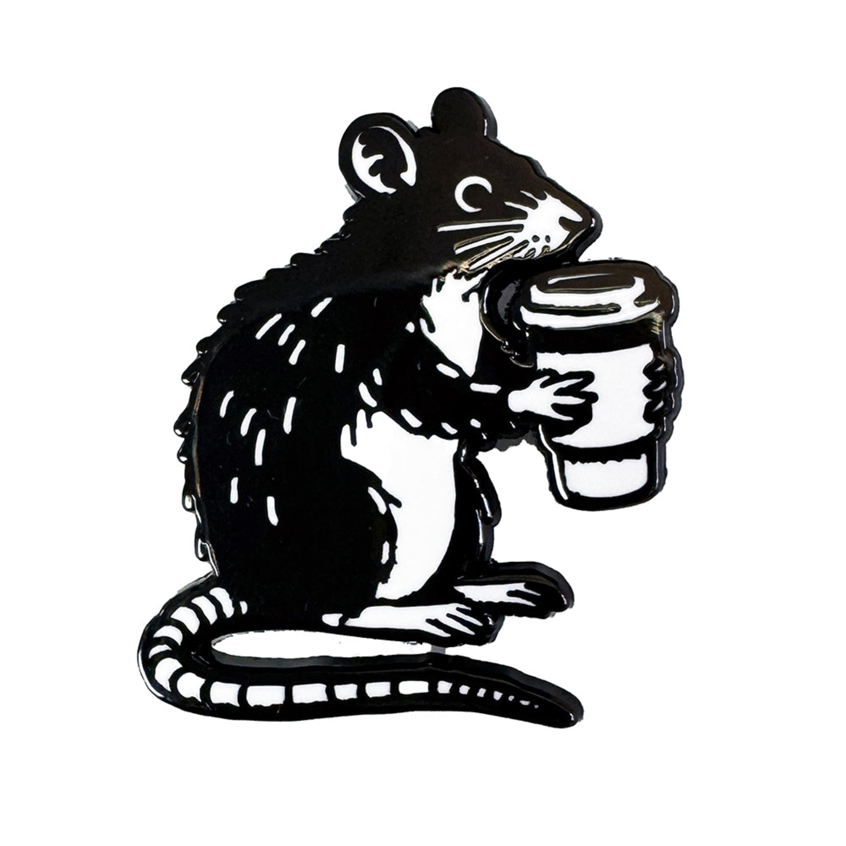 Strike Gently Co Coffee Rat Enamel Pin