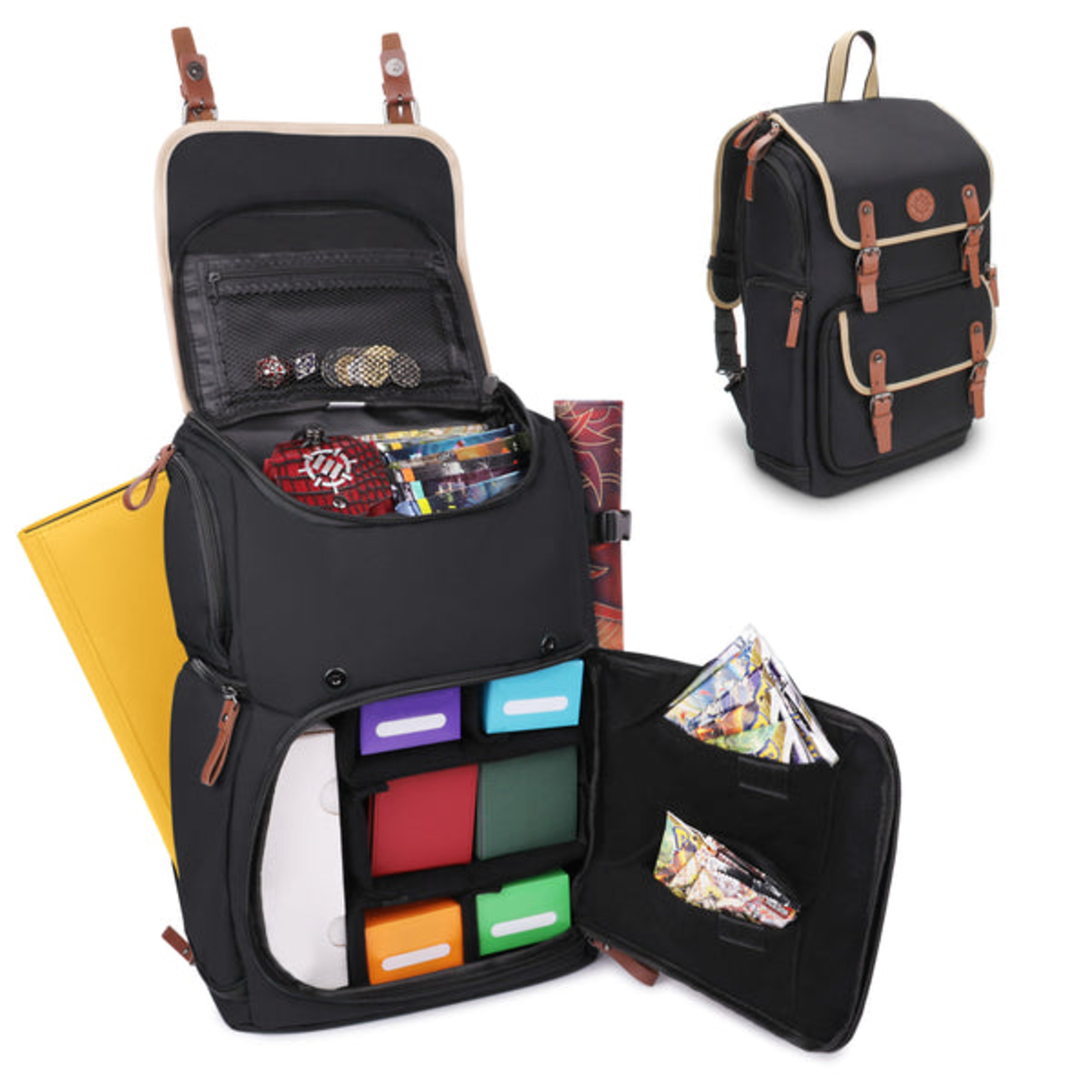 Enhance Gaming Enhance Full-Size Trading Card Storage Box Backpack Black