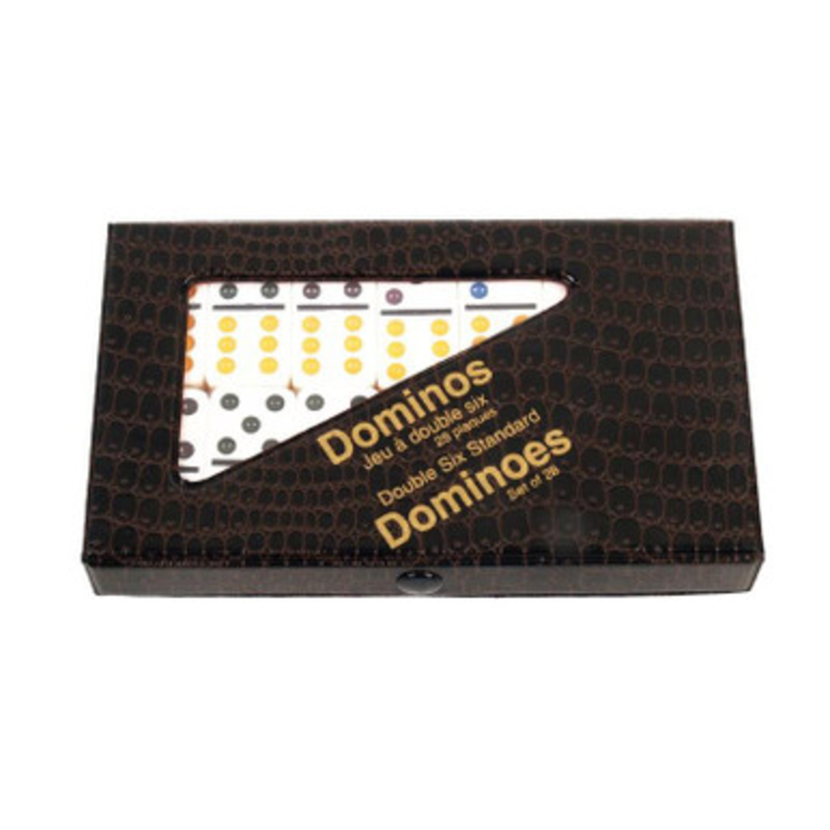 World Wise Imports Double 6 Standard Size Color Dot Dominoes in Case