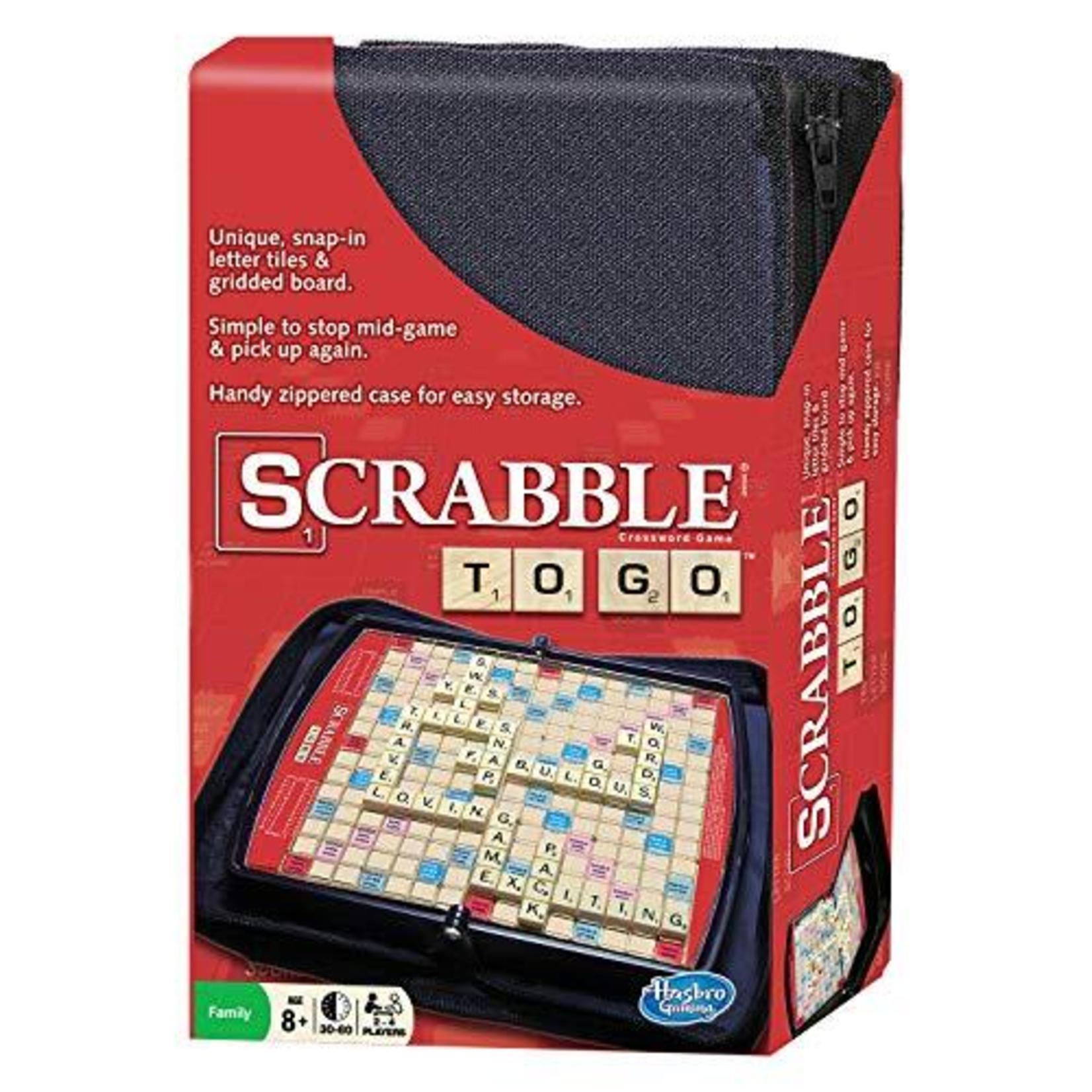 Winning Moves Scrabble To Go Travel with Zipper Case