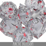 DND Dice DND Dice Liquid Core Arctic Blossom Polyhedral 7 die set