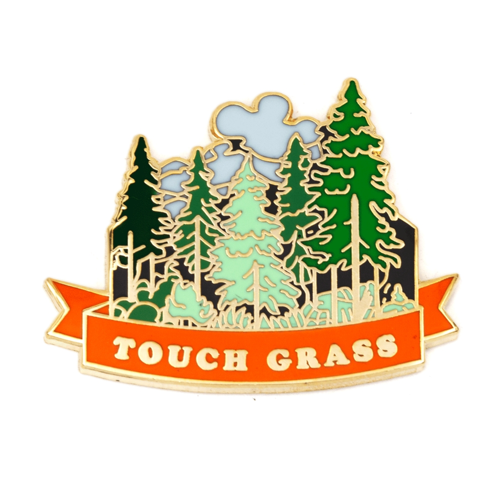 These Are Things Touch Grass Enamel Pin