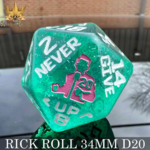 DND Dice DND Dice Rick Rolled 34 mm d20