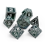 Norse Foundry Ironworks Necromancer Spellbook Alloy Metal Polyhedral 7 die set