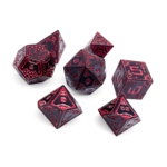 Norse Foundry Space Dice Red Giant Alloy Metal Polyhedral 7 die set
