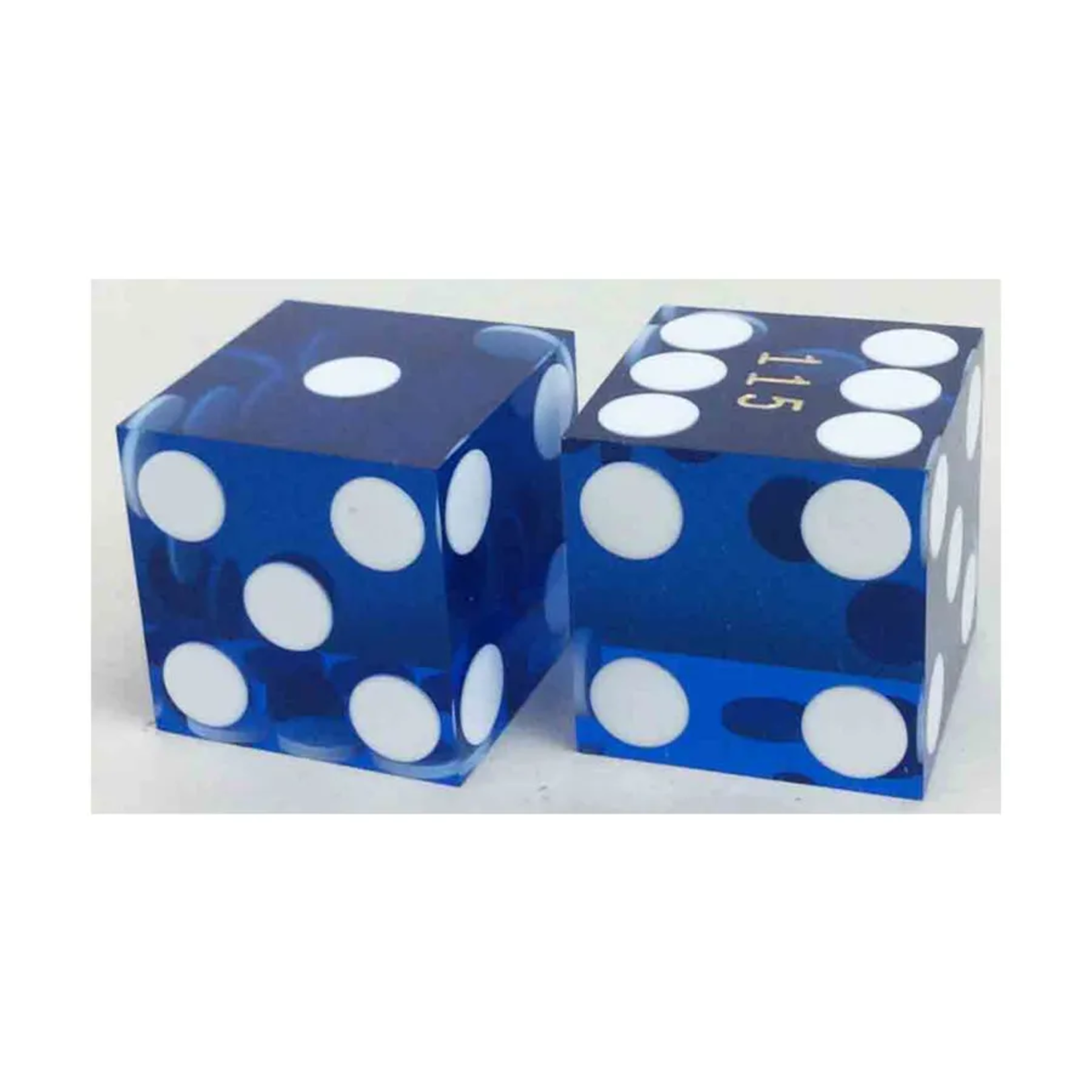 Koplow Precision Casino Dice Blue w/ White d6 2 ct