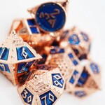 Foam Brain Games Dice 51 Copper Lit Space RPG Metal Dice 7 die set