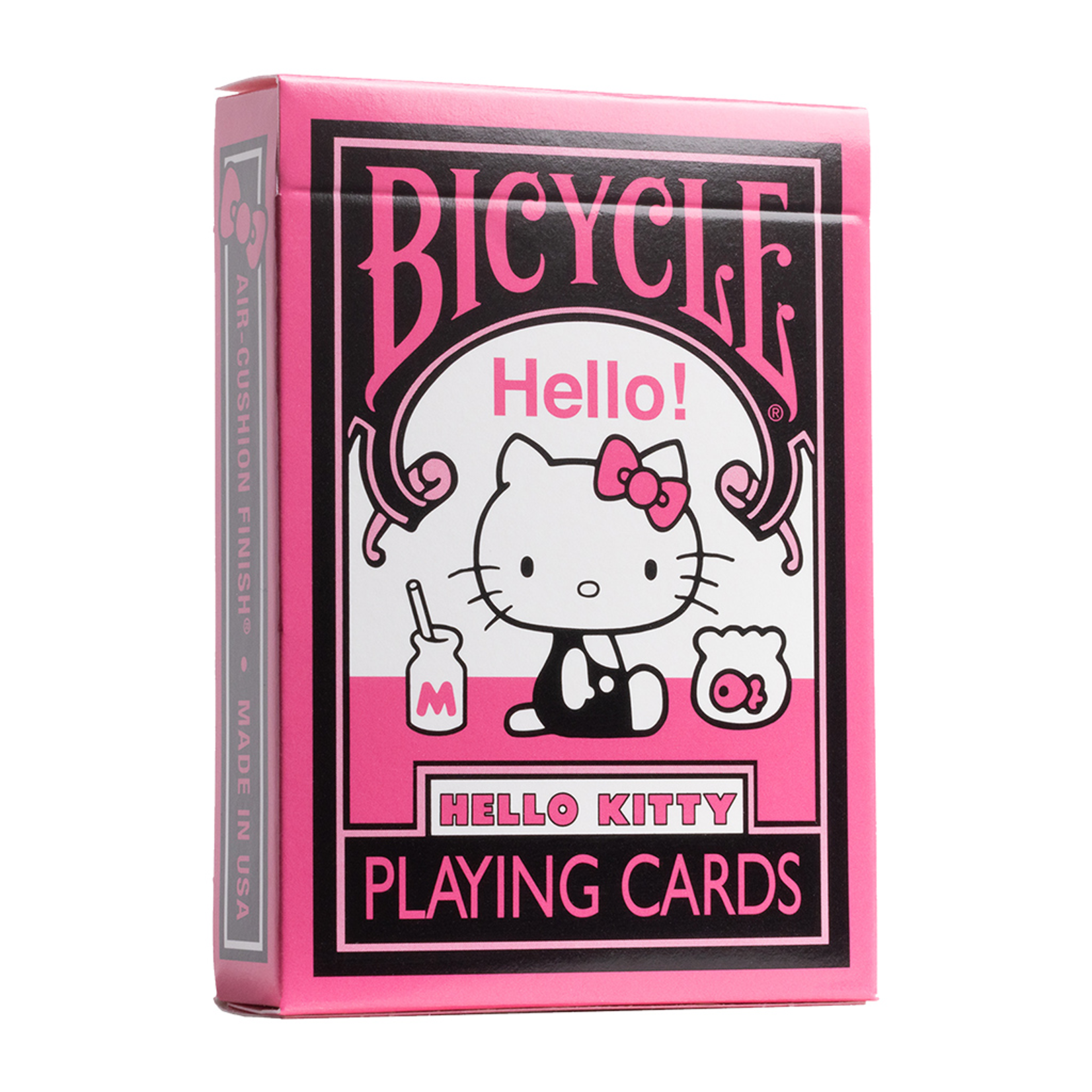 US Playing Card Co. Playing Cards Bicycle Hello Kitty Black and Pink