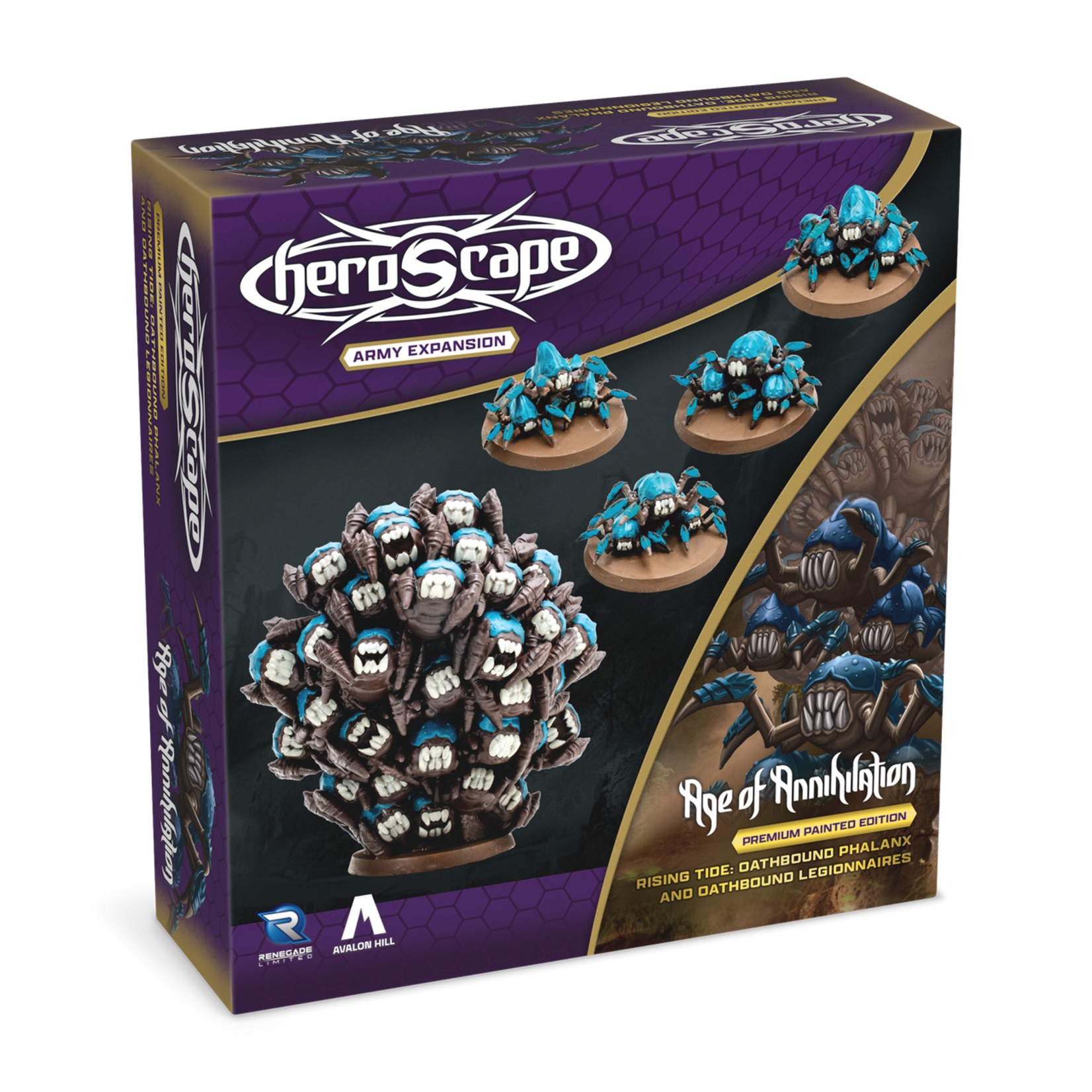 Renegade Game Studios Heroscape Rising Tide Oathbound Phalanx and Oathbound Legionnaires Army Expansion Premium Painted Edition