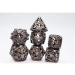 Foam Brain Games Trees of Virtue Tree of Perseverance Hollow Metal RPG dice 7 die set