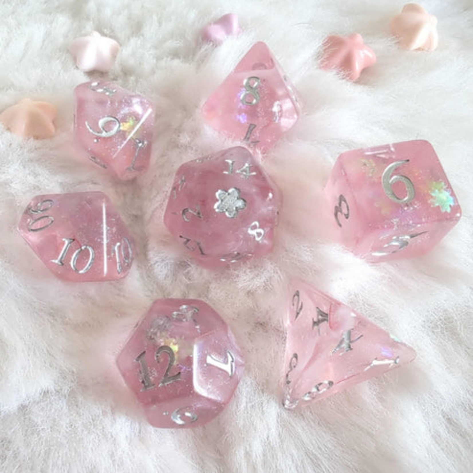 Fennek and Finch Cherry Blossom Polyhedral 7 die set