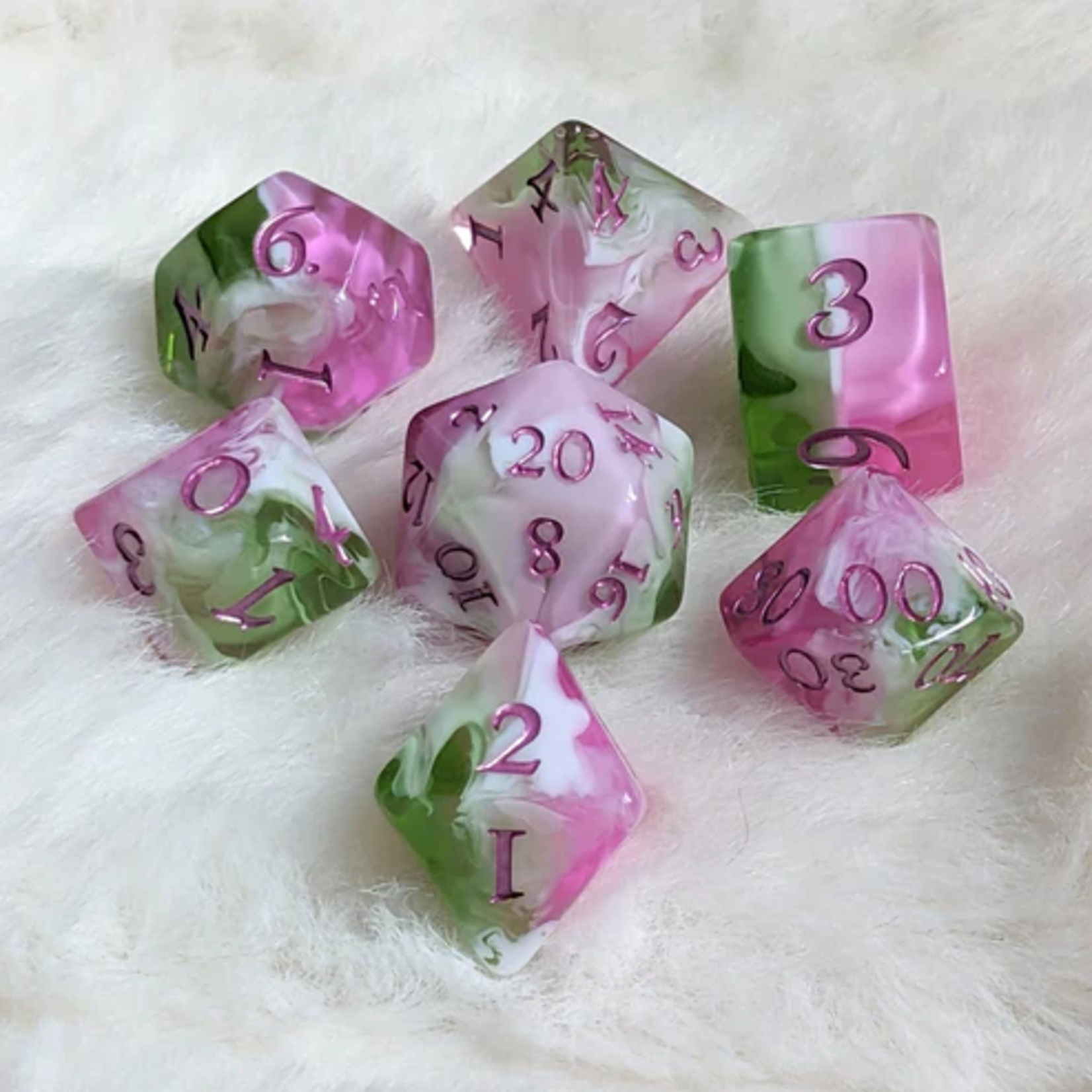 Fennek and Finch Bardic Inspiration Polyhedral 7 die set