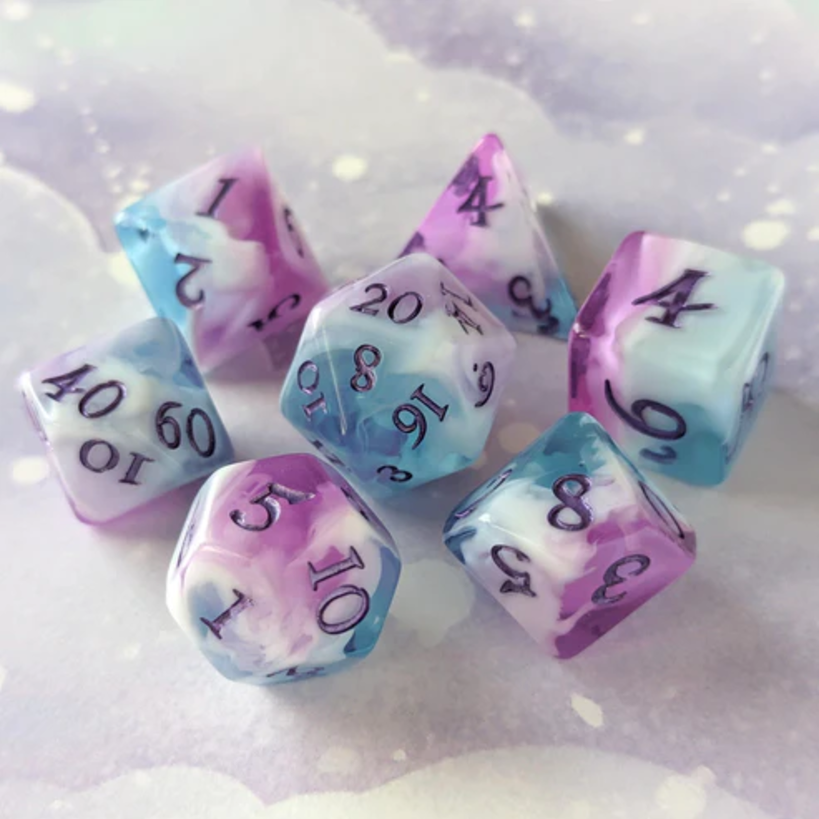 Fennek and Finch Vale of Dreams Polyhedral 7 die set