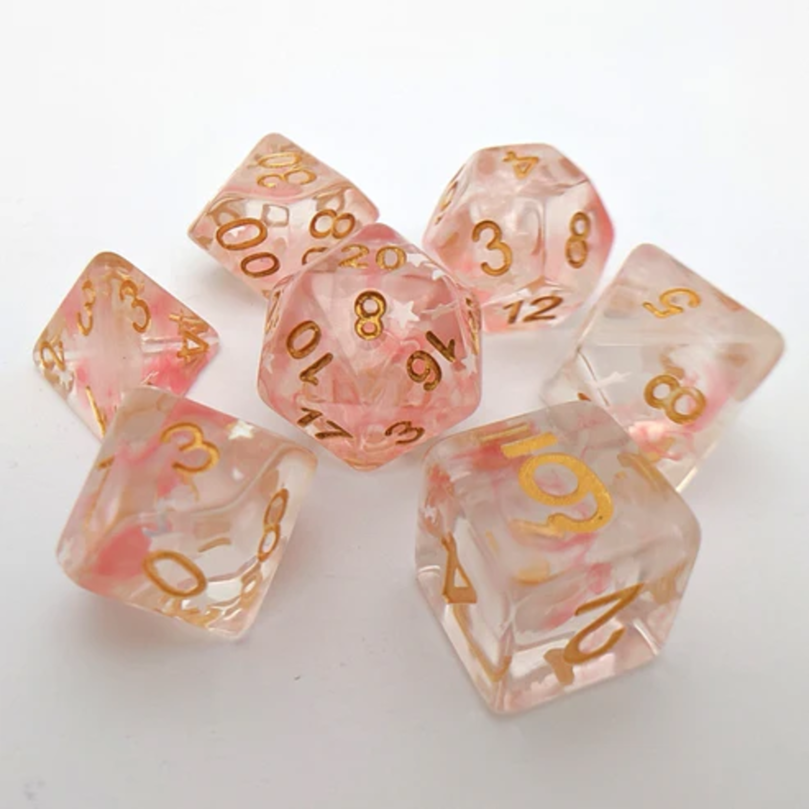 Fennek and Finch Harvest Moon Polyhedral 7 die set