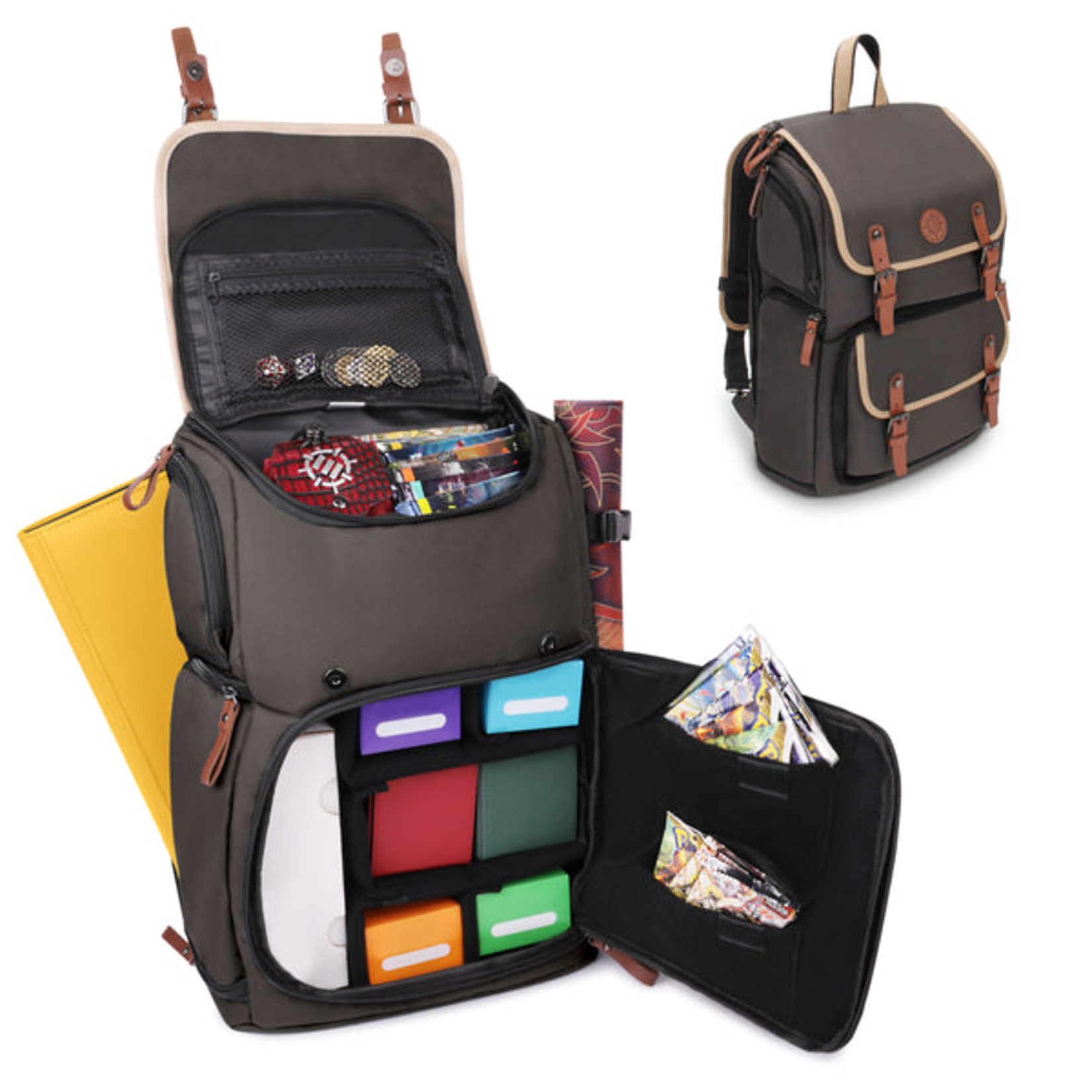Enhance Gaming Enhance Full-Size Trading Card Storage Box Backpack Grey