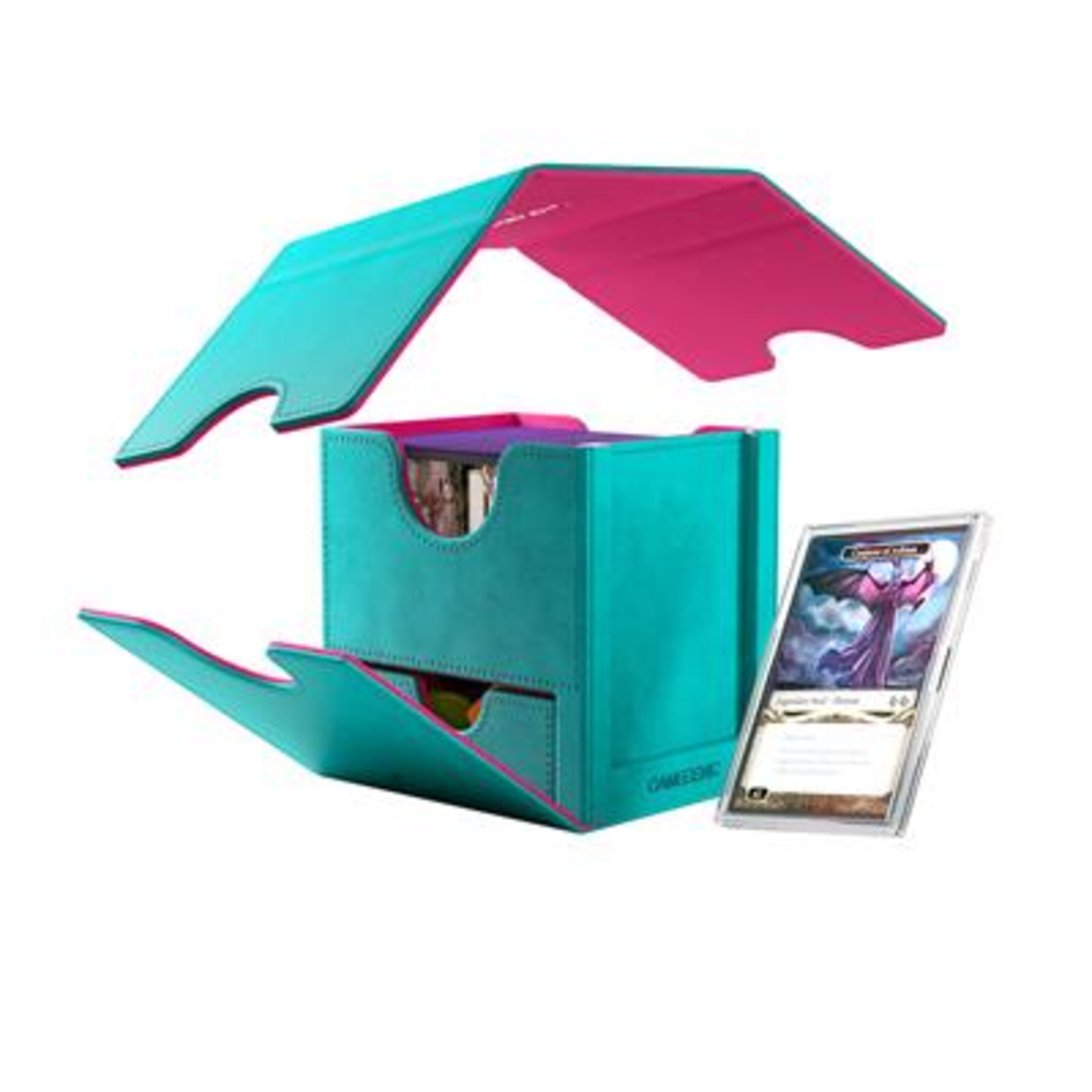 Gamegenic GameGenic Sidekick Pro Convertible Deck Box 100+ XL Teal and Pink