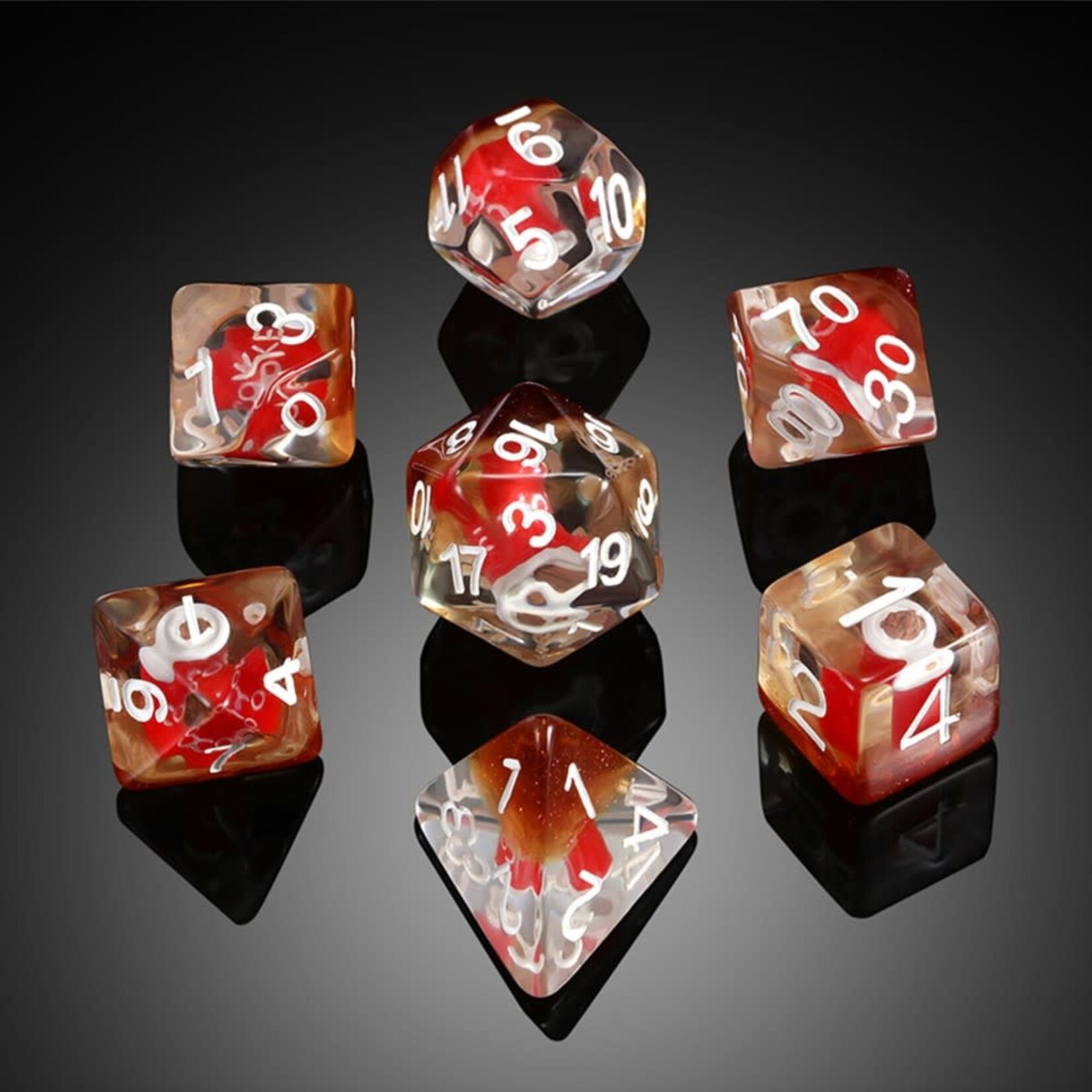 Dice Habit Cola Resin Polyhedral 7 die set