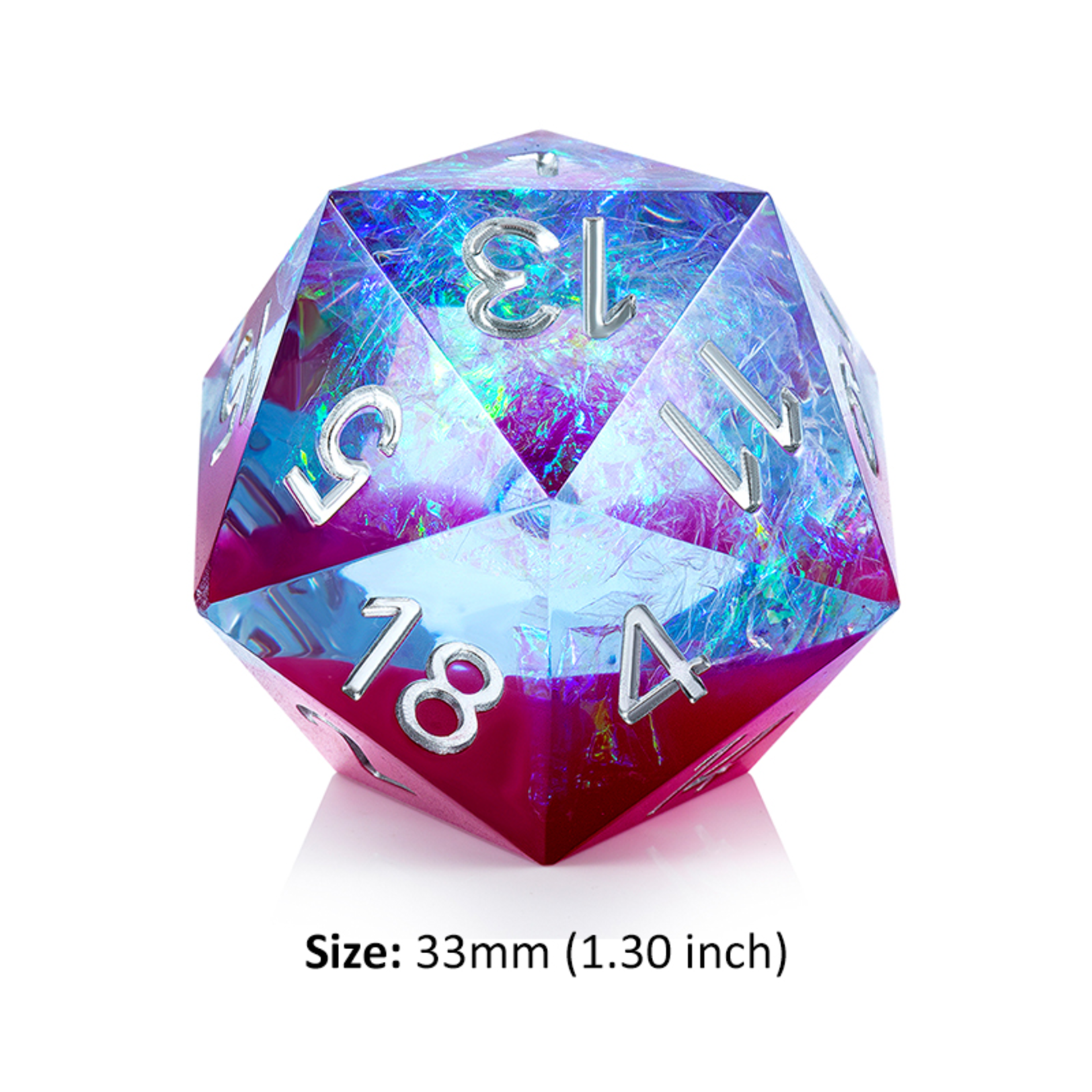 Dice Habit Jumbo d20 Ice Crystal