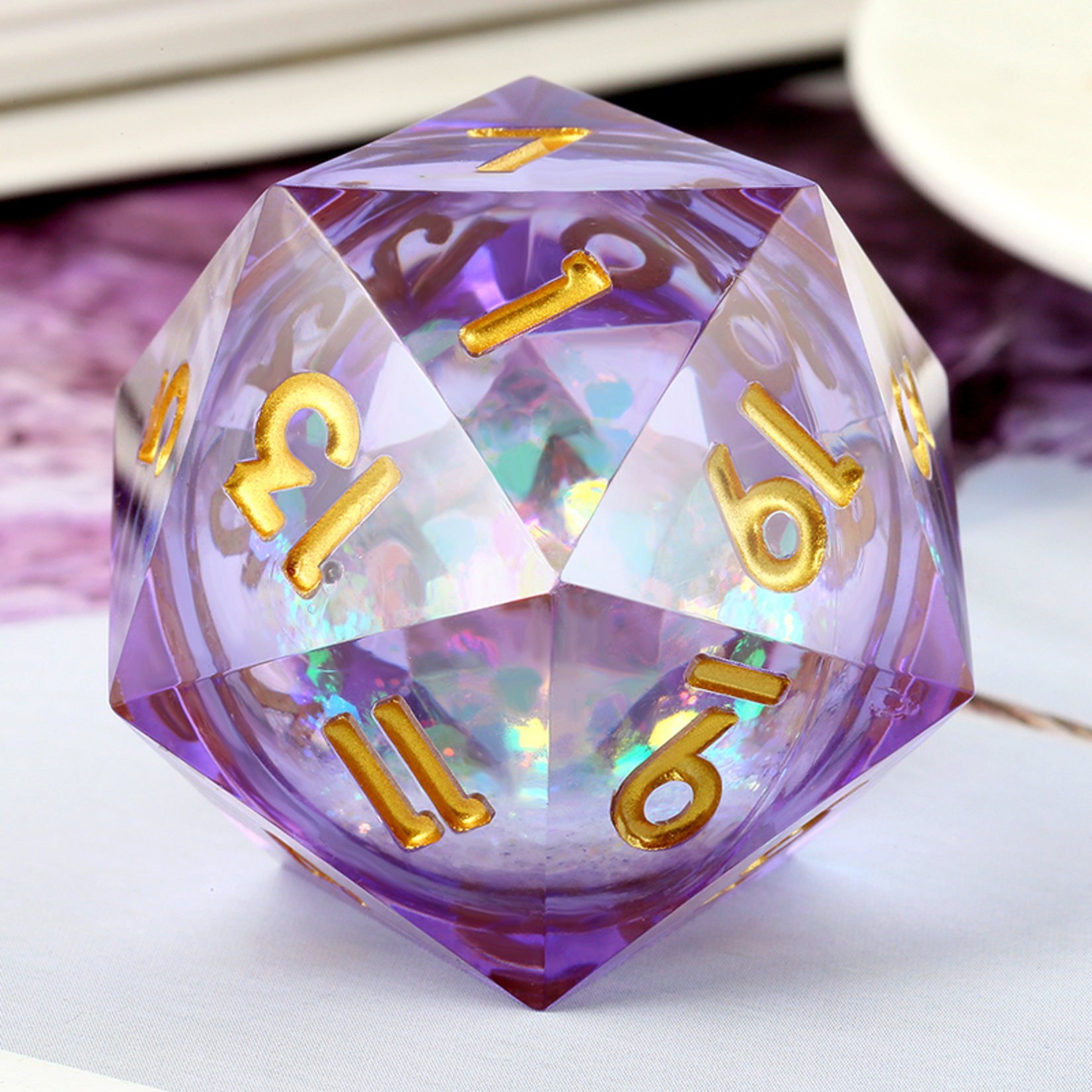 Dice Habit Jumbo d20 Ethereal