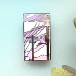 Alum and Ink Electric Trees Vaporwave Enamel Pin