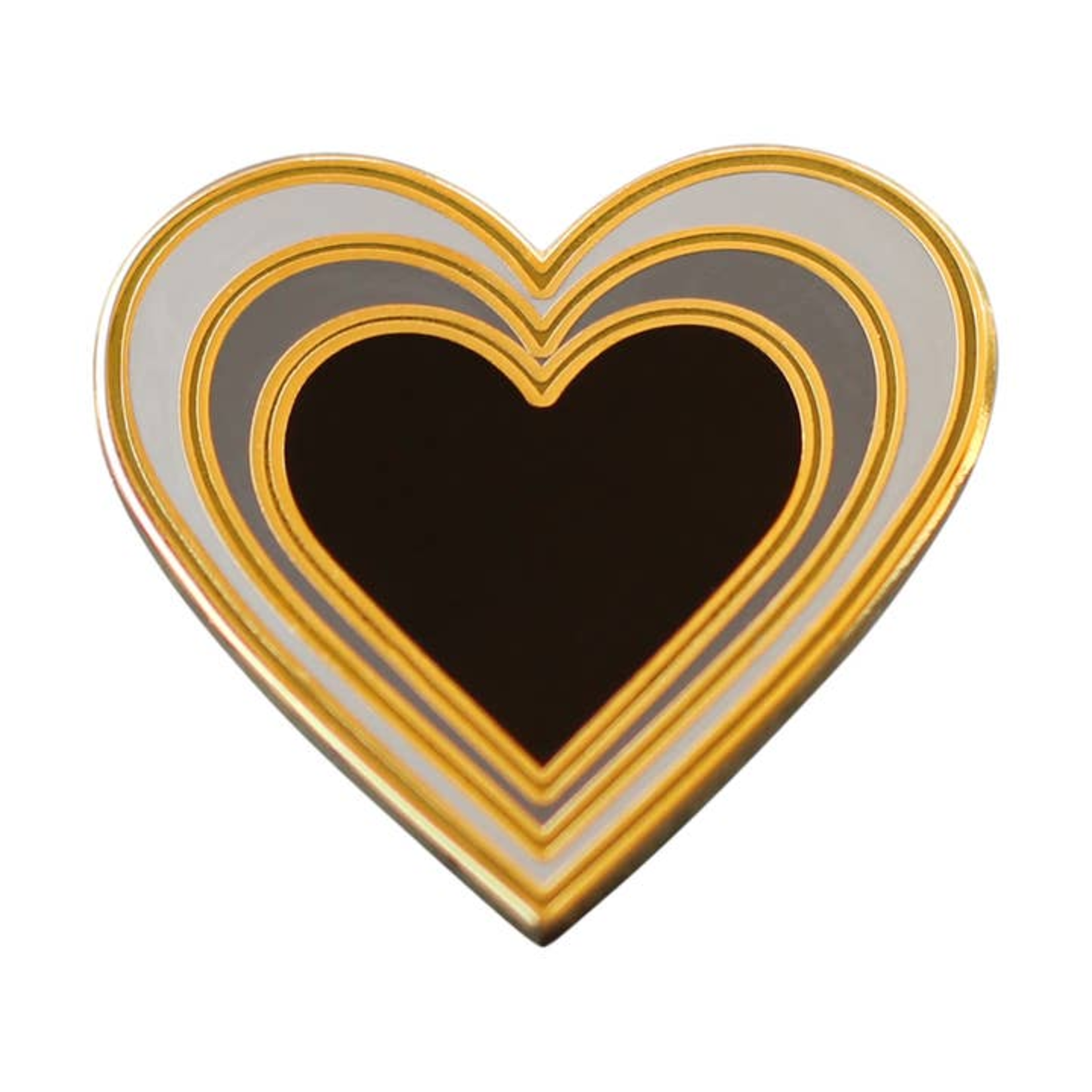Real Sic Real Sic Radiant Heart Enamel Pin Heart Valentine's Gifts Black