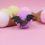 Real Sic Real Sic Enamel Pin - Glow-in-The-Dark White Bat Lapel Pin Derpy Bat Brown