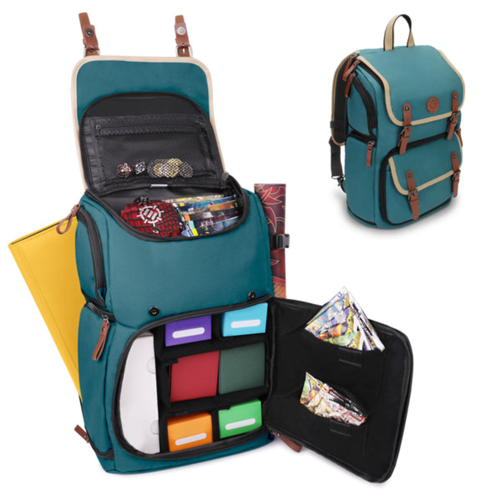 Enhance Gaming Enhance Full-Size Trading Card Storage Box Backpack Green