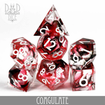DND Dice DND Dice Handmade Coagulate Polyhedral 7 die set