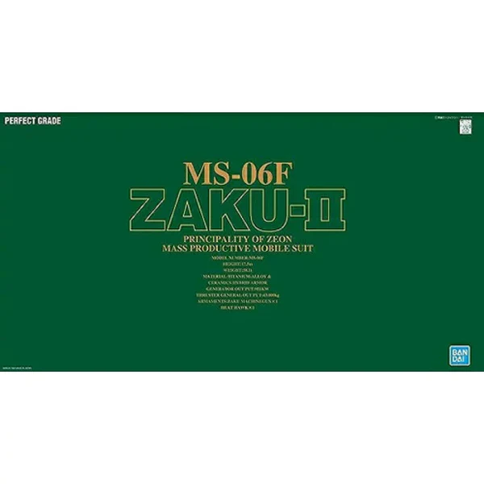 Bandai Gundam PG Ms-06f Zaku II Green