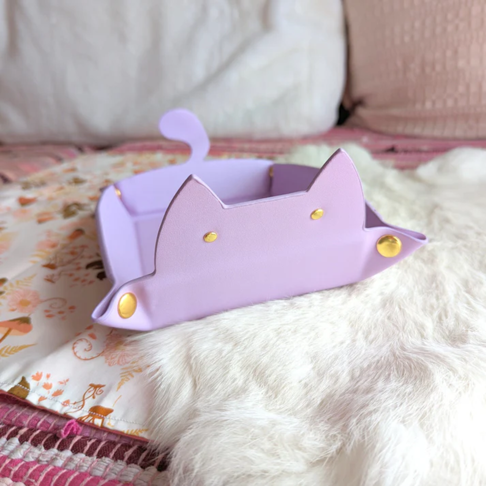 Fennek and Finch Cat Dice Rolling Tray Lilac