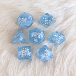 Fennek and Finch Snowfall Polyhedral 7 die set
