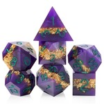 Dice Habit Sharp Edge Gold Vein Polyhedral 7 die set