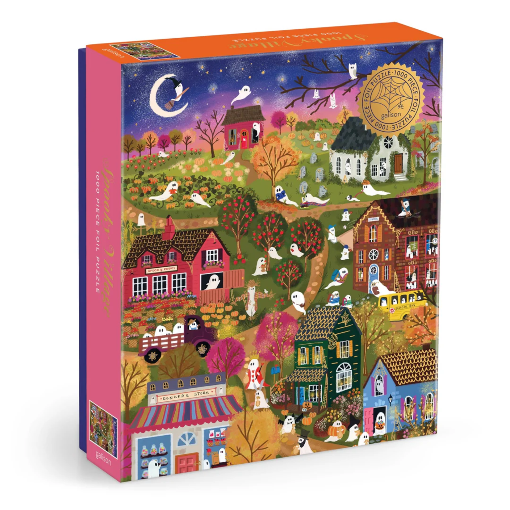 Galison 1000 pc Foil Puzzle Joy Laforme Spooky Village