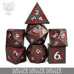 DND Dice DND Dice Dagger Dagger Dagger Metal Polyhedral 7 die set