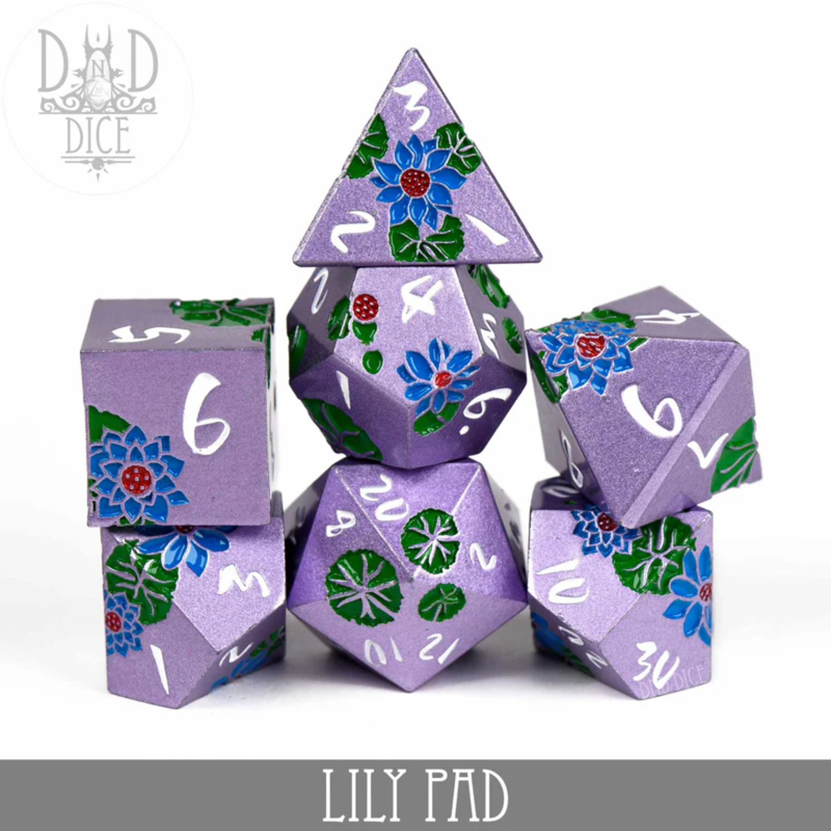 DND Dice DND Dice Lily Pad Polyhedral 7 die set