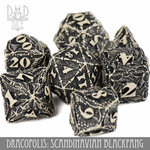 DND Dice DND Dice Dracopolis Scandinavian Blackfang Polyhedral 7 die set