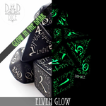 DND Dice DND Dice Elven Glow in the Dark Polyhedral 7 die set