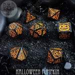 DND Dice DND Dice Halloween Pumpkin Polyhedral 7 die set