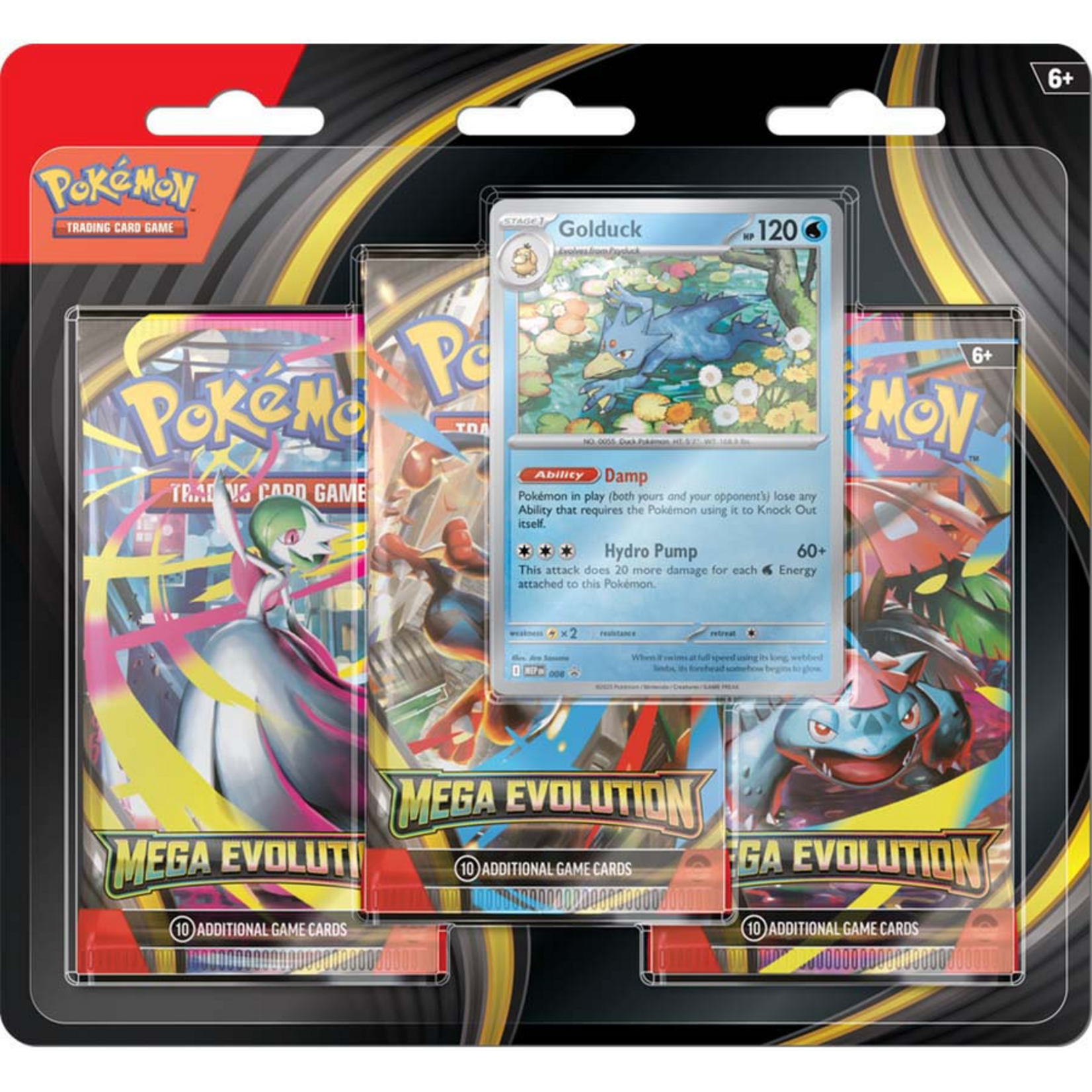 Pokemon Company International Pokemon Mega Evolution 3-Booster Blister Golduck