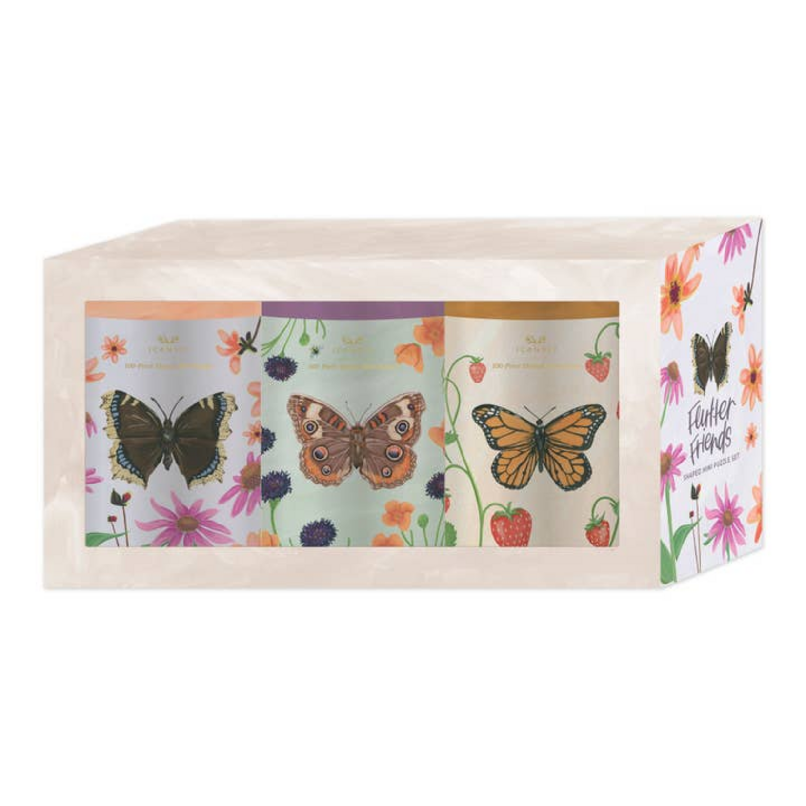 One Canoe Two Paper Co. 3 x 100 pc Mini Puzzle Butterfly Friends
