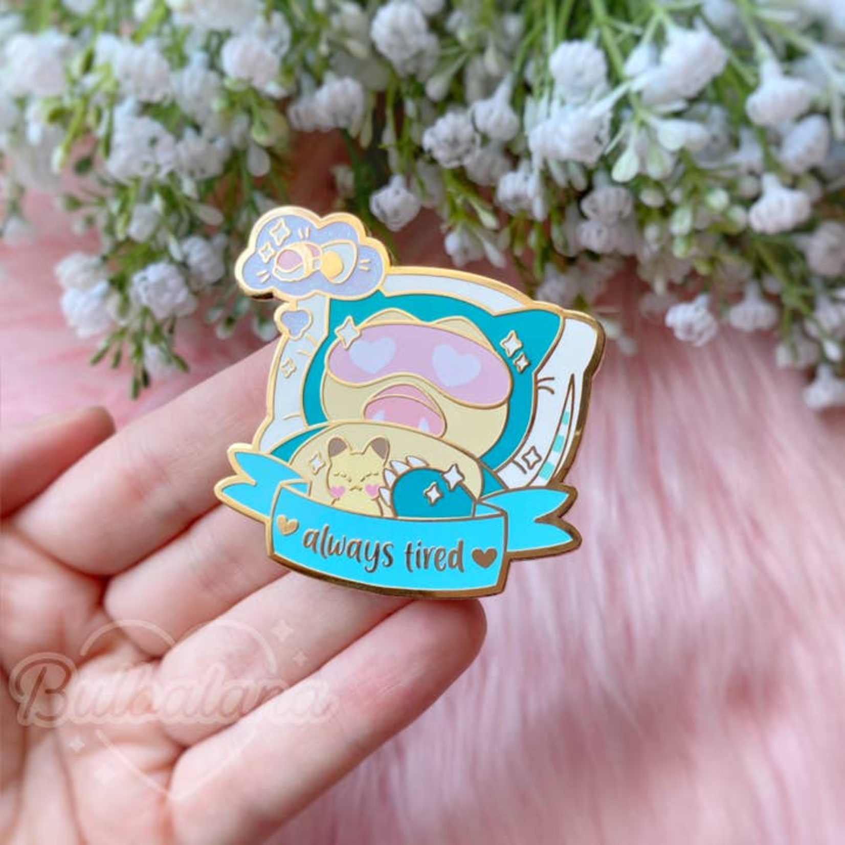 Bulbalana Always Tired Enamel Pin