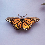 Alum and Ink Monarch Butterfly Danaus Plexippus Enamel Pin