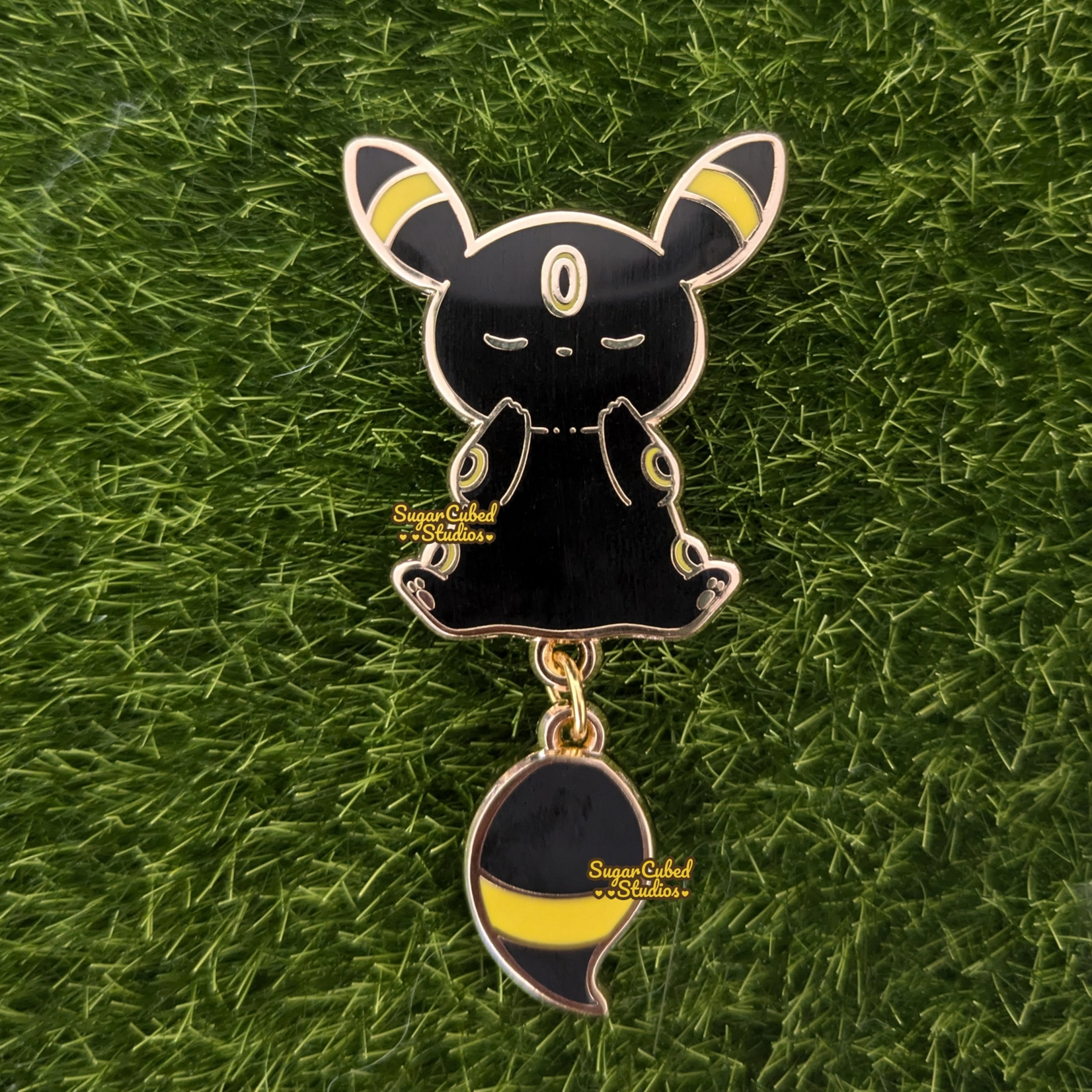 Sugar Cubed Studios Eeveelution Dangle Tail Enamel Pin Umbreon