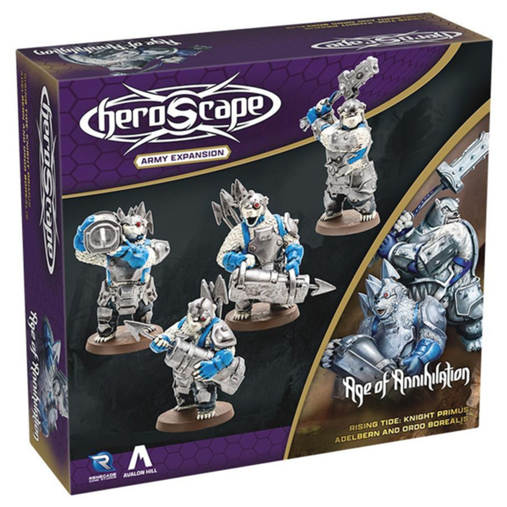 Renegade Game Studios Heroscape Army Expansion Rising Tide Knight Primus Adelbern and Ordo Borealis