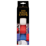 Cardinal Cardinal Red White and Blue Poker Chips 100 ct