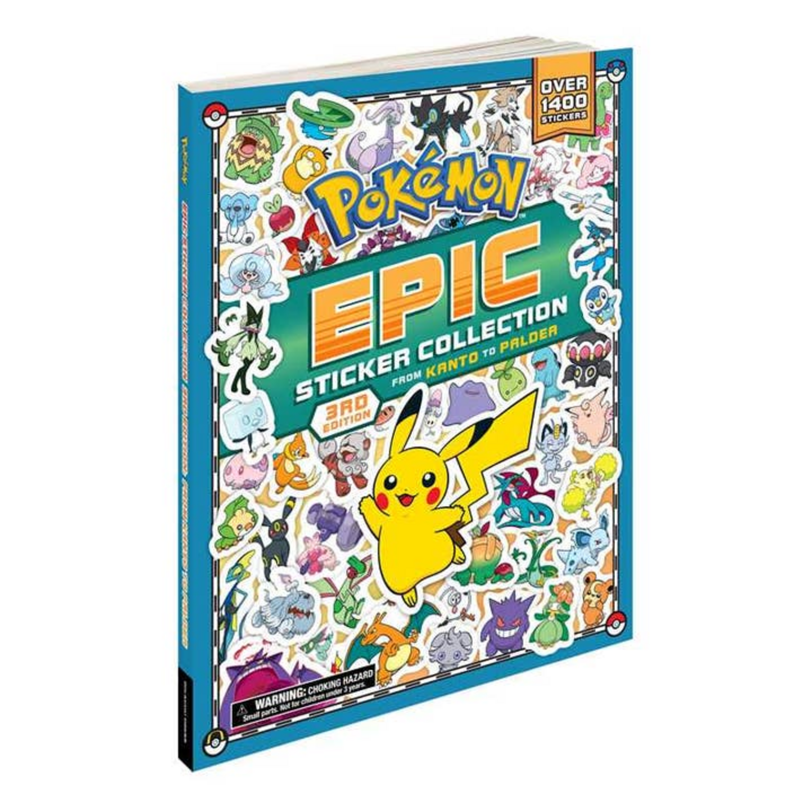 Simon and Schuster Pokémon Epic Sticker Collection 3E from Kanto To Paldea By Pikachu Press