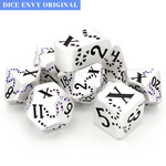 Dice Envy Dice Envy Last Breath Silver w/ Black Metal Polyhedral 7 die set
