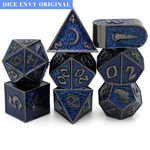 Dice Envy Dice Envy Duskmaven Blue w/ Gunmetal Metal Polyhedral 7 die set